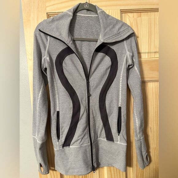 Lululemon Grey Turtle Neck Sweater Jacket Size 4 - Picture 1 of 8